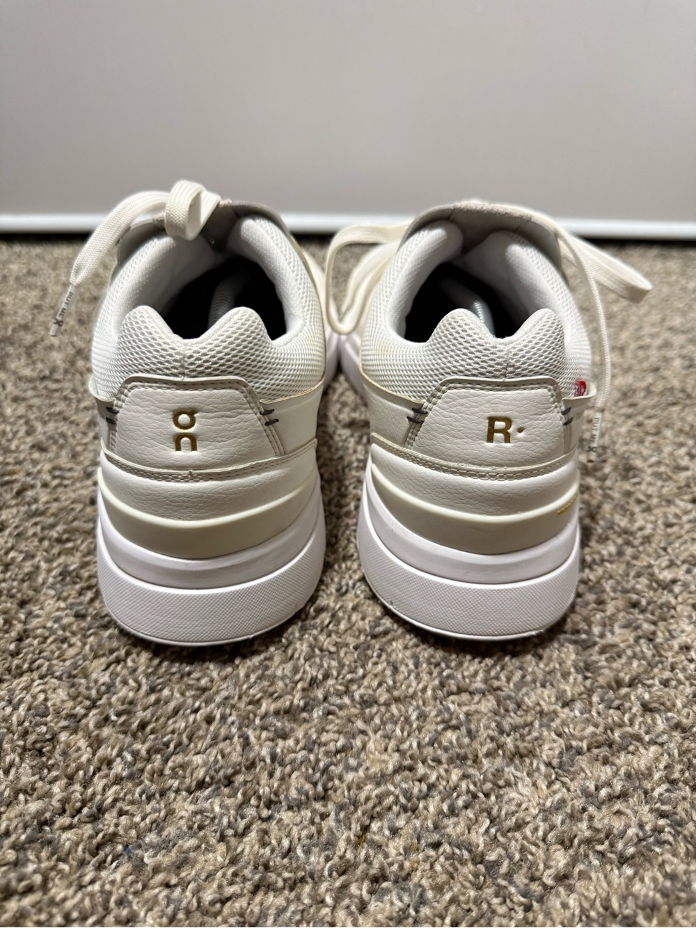 On Running Men's Low-Top Sneakers in Cream/White - Picture 4 of 7
